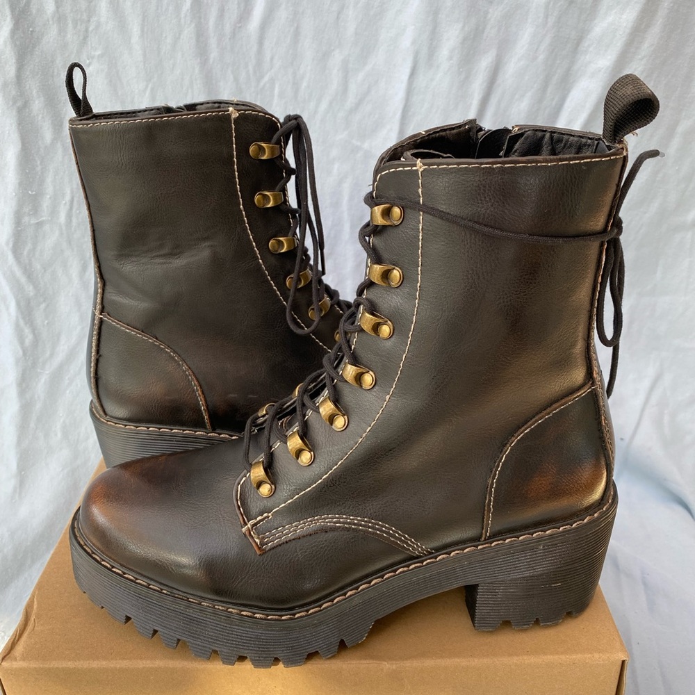 Madden Girl Combat Boots Women's Size 10